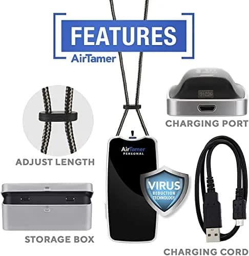 AirTamer A310 Personal Air Purifier Necklace | Ionic Technology for Cleaner Air thumbnail 3