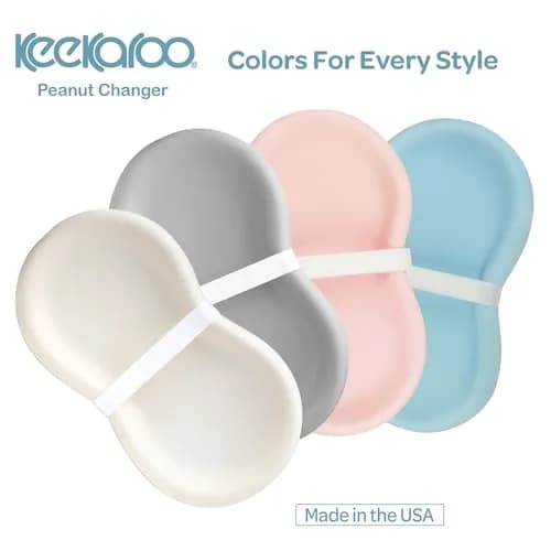Keekaroo Peanut Changer Baby Vanilla | Water-Resistant Wipeable Changing Pad (70-120 chars) thumbnail 6