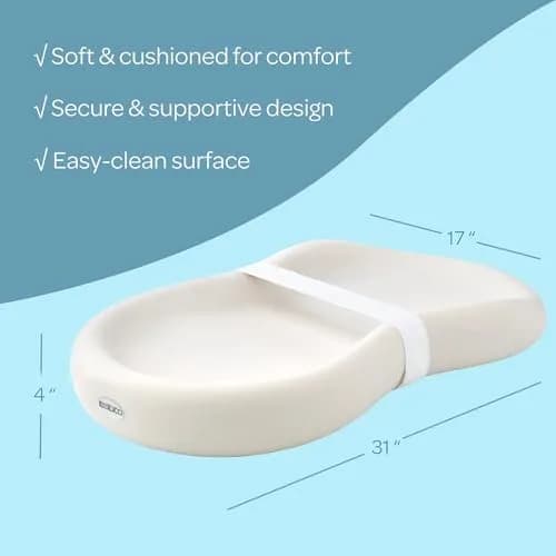 Keekaroo Peanut Changer Baby Vanilla | Water-Resistant Wipeable Changing Pad (70-120 chars) thumbnail 8