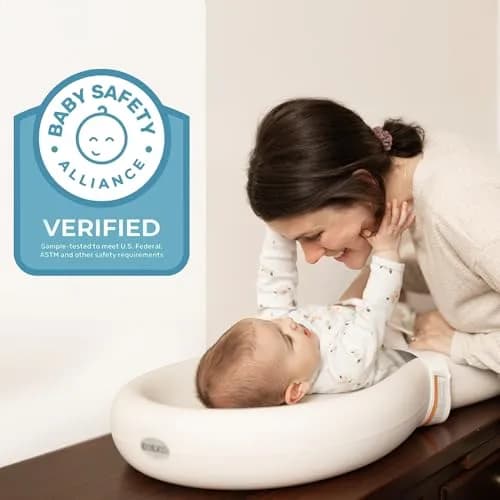 Keekaroo Peanut Changer Baby Vanilla | Water-Resistant Wipeable Changing Pad (70-120 chars) thumbnail 4