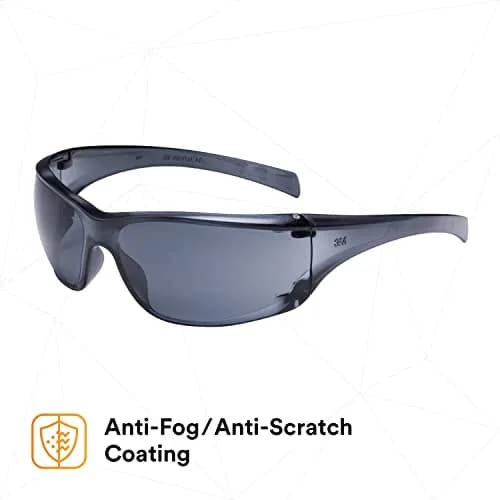 3M Virtua AP Safety Glasses with Side Shields, Anti-Fog Anti-Scratch Gray Lens, Gray Frame, 1 oz | ANSI Z87.1 High Impact Rated thumbnail 5