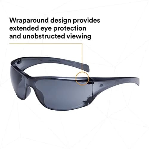 3M Virtua AP Safety Glasses with Side Shields, Anti-Fog Anti-Scratch Gray Lens, Gray Frame, 1 oz | ANSI Z87.1 High Impact Rated thumbnail 6