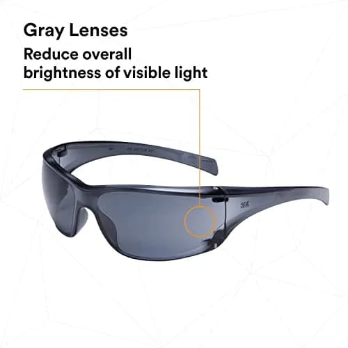 3M Virtua AP Safety Glasses with Side Shields, Anti-Fog Anti-Scratch Gray Lens, Gray Frame, 1 oz | ANSI Z87.1 High Impact Rated thumbnail 8