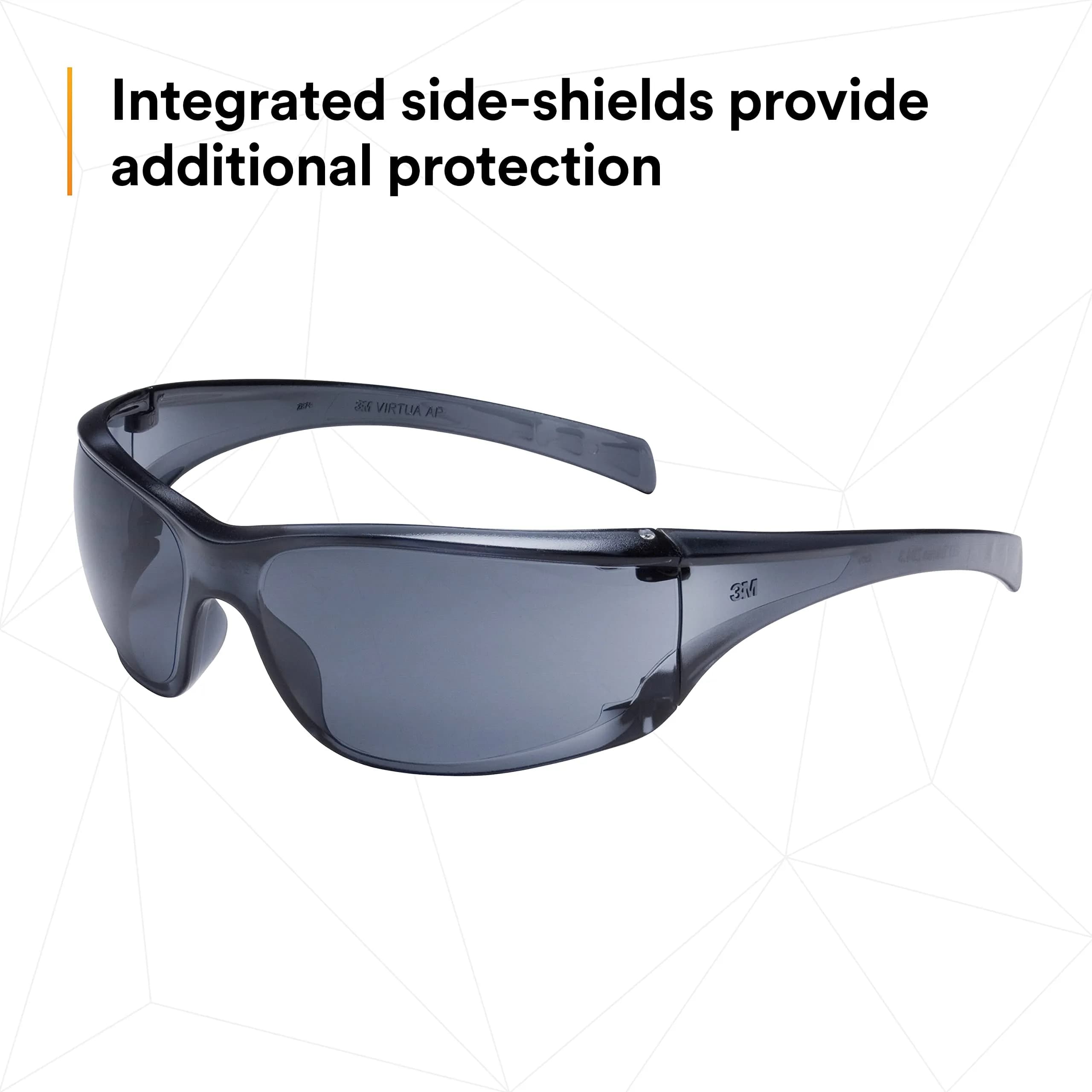 3M Virtua AP Safety Glasses with Side Shields, Anti-Fog Anti-Scratch Gray Lens, Gray Frame, 1 oz | ANSI Z87.1 High Impact Rated - view 4