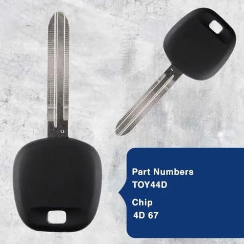 KeylessOption Toyota Transponder Chip Key 2003-2013 | OEM Replacement, 4D-67 Transponder, Dealer/Locksmith Program Needed thumbnail 4