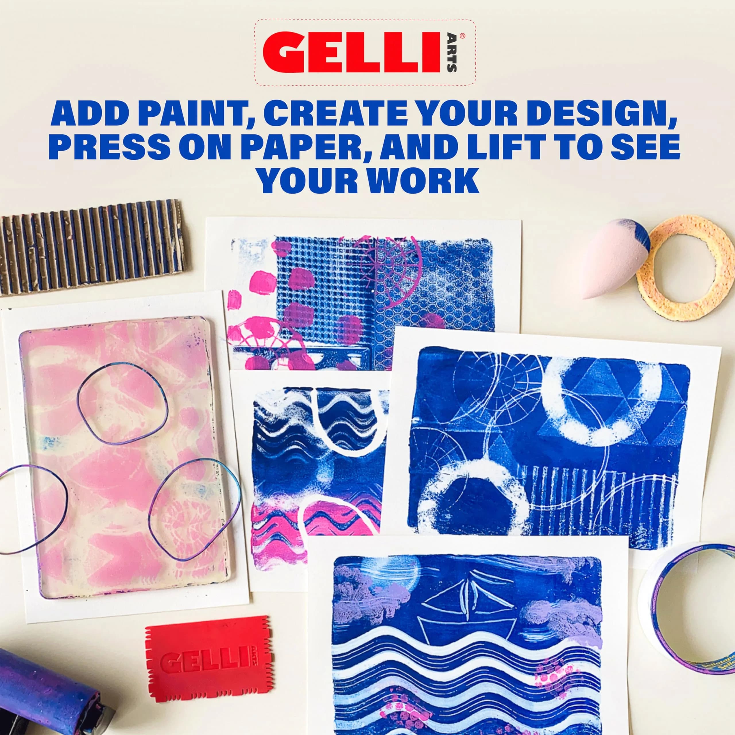Gelli Arts Gel Printing Plate 5" x 7" (12.7cm x 17.8cm) | Monoprinting Made Simple for Indian Artists - view 5