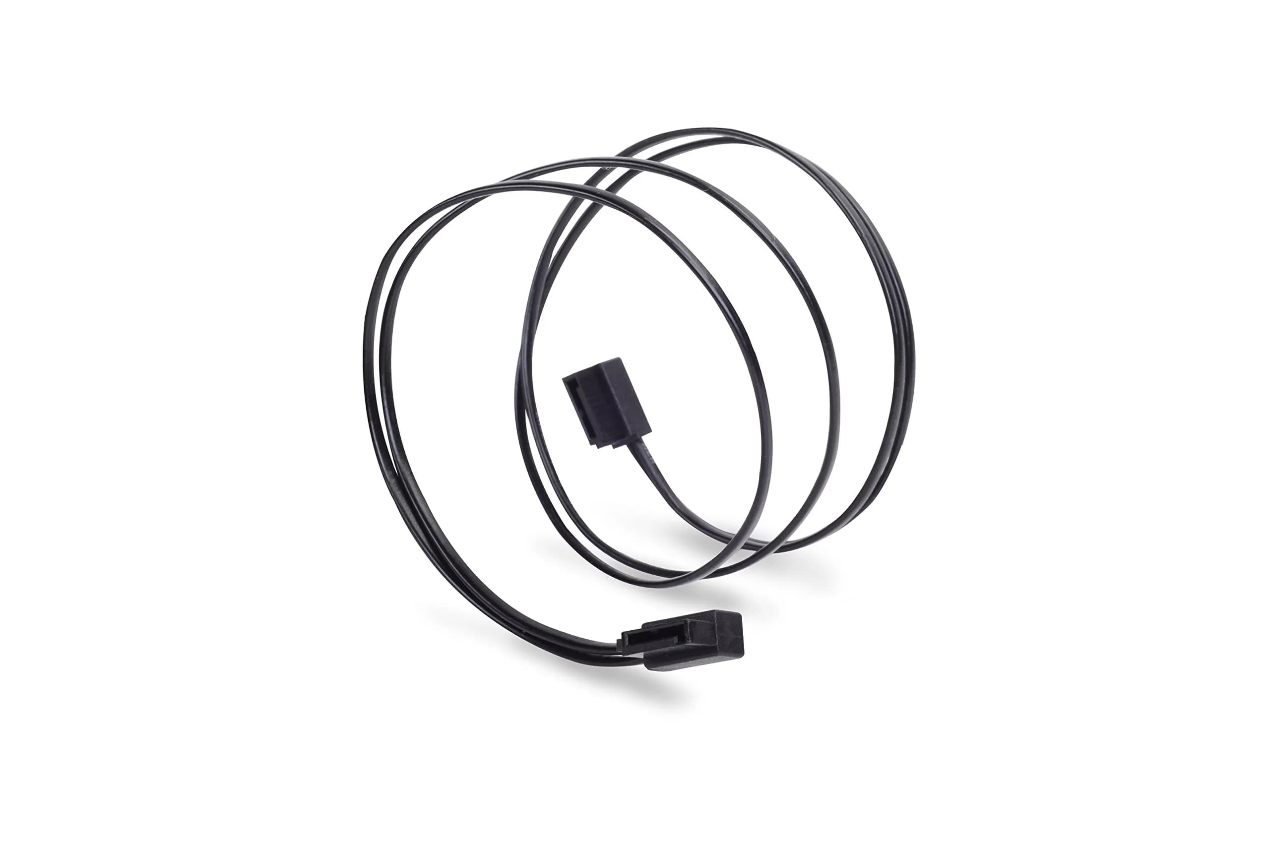 SilverStone SST-CP11B-500 Ultra Thin SATA Cable 500mm | Low-Profile Connectors for Tight Spaces