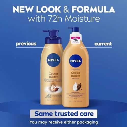 NIVEA Cocoa Butter Body Lotion for Dry Skin with Hyaluronic Acid, 499 ml (16.9 Fl Oz) | 72-Hour Deep Nourishing Moisture thumbnail 2