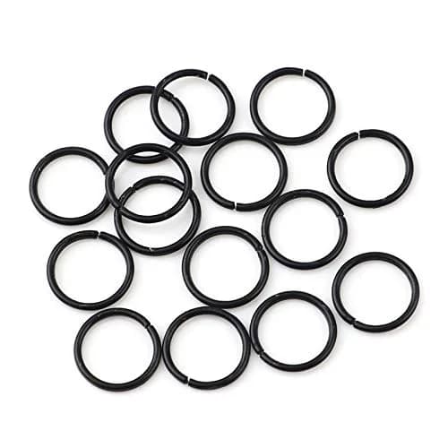HDSupplies 200 Pieces - 4mm Jump Rings - Black | Jewelry Findings for Jewelry Making thumbnail 1