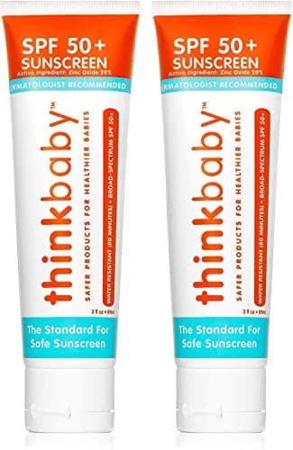 Thinkbaby SPF 50+ Broad Spectrum Organic Sunscreen 3 oz | Water-Resistant, Cruelty-Free thumbnail 1