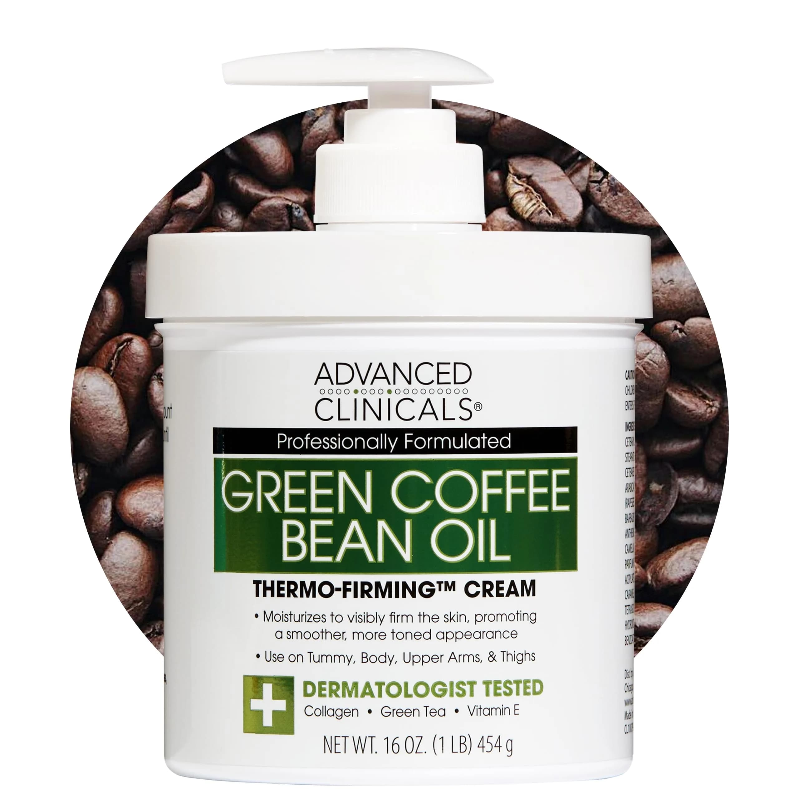 Advanced Clinicals Green Coffee Bean Thermo - Firming Body Lotion 16 Oz | Caffeine & Collagen Moisturizer for Firm, Smooth Skin — 2 - Thermo Firming Cream
