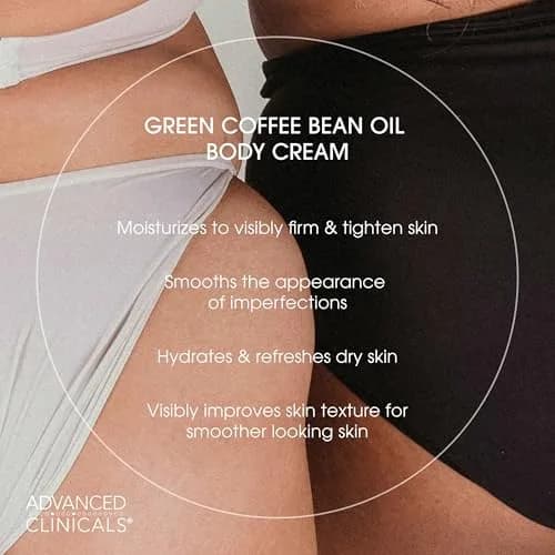Advanced Clinicals Green Coffee Bean Thermo - Firming Body Lotion 16 Oz | Caffeine & Collagen Moisturizer for Firm, Smooth Skin thumbnail 6