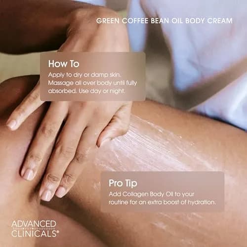 Advanced Clinicals Green Coffee Bean Thermo - Firming Body Lotion 16 Oz | Caffeine & Collagen Moisturizer for Firm, Smooth Skin thumbnail 7