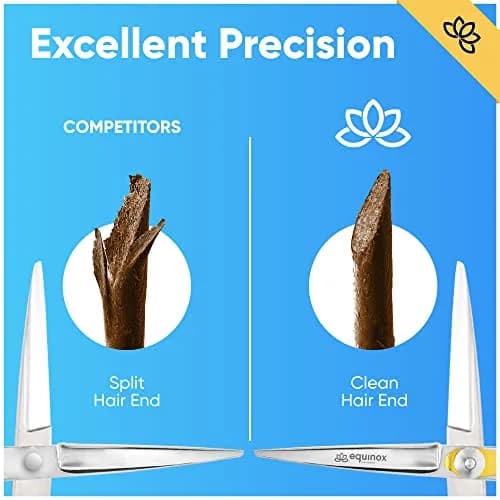 Equinox Professional Razor Edge Series Barber Hair Cutting Scissors 6.5 Inch (16.51 cm) | Japanese Stainless Steel Salon Shears thumbnail 6