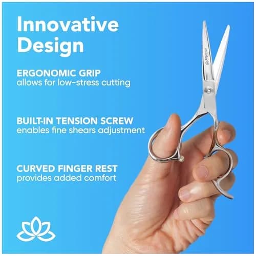 Equinox International 6.0" Barber Hair Cutting Shears | Japanese Stainless Steel, Ergonomic Grip thumbnail 6