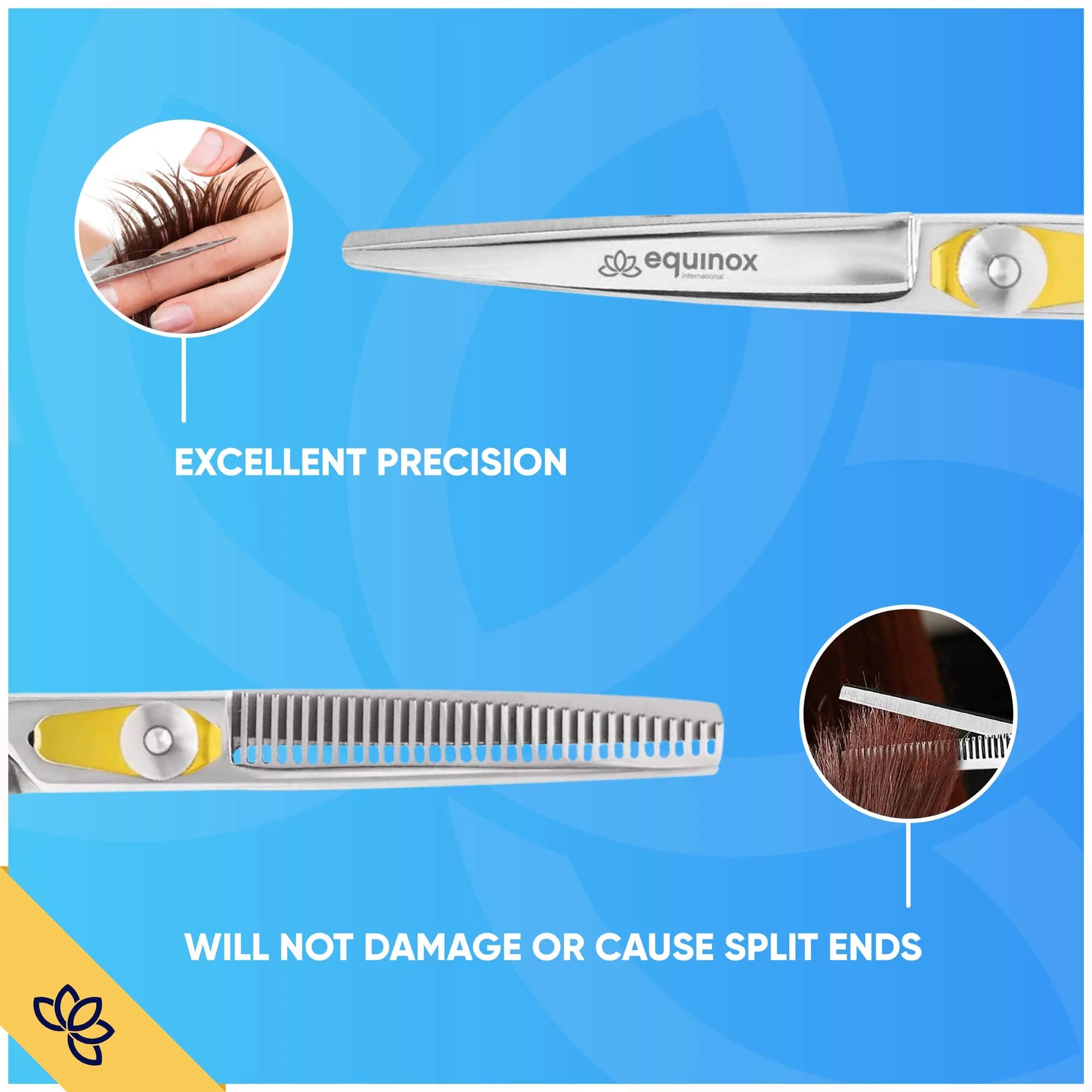 Equinox Professional Razor Edge Series Hair Cutting Shears 6.5 Inches (16.5 cm) | Barber & Thinning Set for Precision Styling - view 6