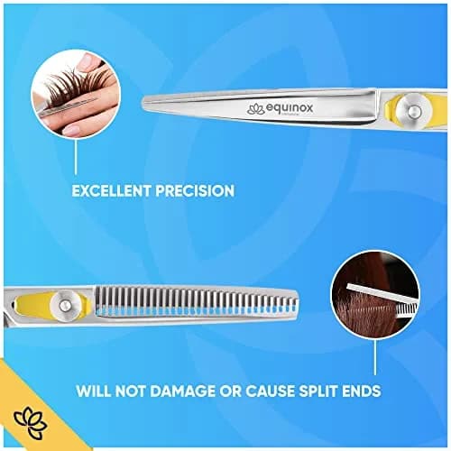 Equinox Professional Razor Edge Series Hair Cutting Shears 6.5 Inches (16.5 cm) | Barber & Thinning Set for Precision Styling thumbnail 6