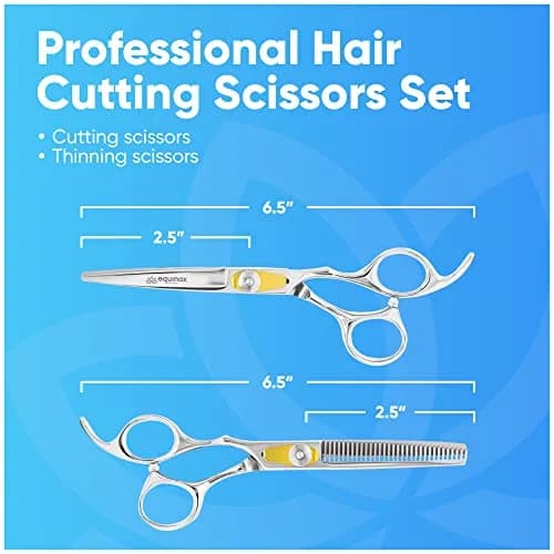 Equinox Professional Razor Edge Series Hair Cutting Shears 6.5 Inches (16.5 cm) | Barber & Thinning Set for Precision Styling thumbnail 2