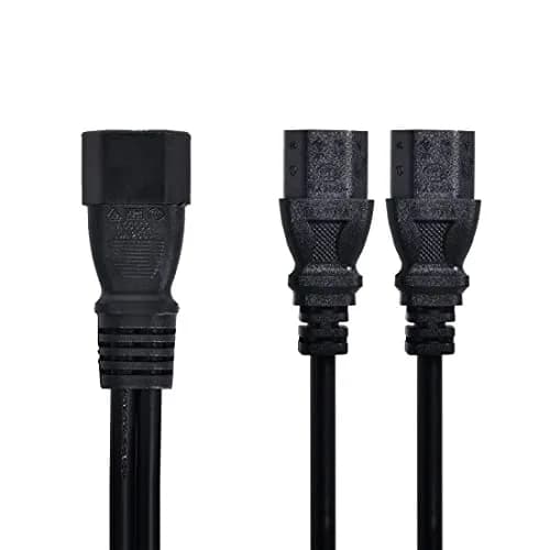 chenyang IEC 320 C14 Male 1 to 2 C13 Female Power Extension Cable 33cm | 10A 250V for Monitor & PC thumbnail 7