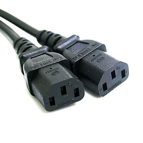 chenyang IEC 320 C14 Male 1 to 2 C13 Female Power Extension Cable 33cm | 10A 250V for Monitor & PC thumbnail 8