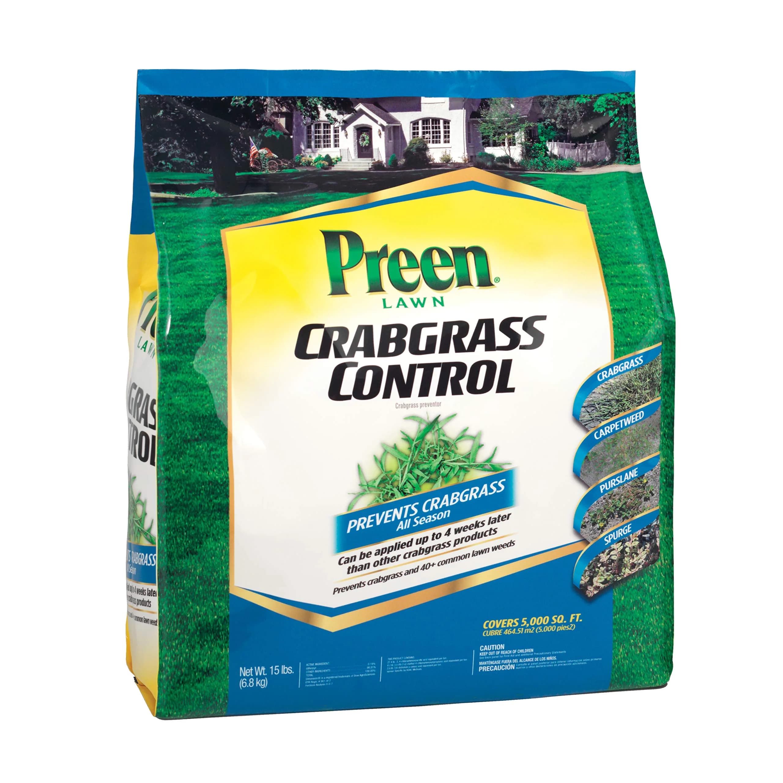 Preen Lawn Crabgrass Control 15 lb. Bag | Season-Long Weed Prevention & Control