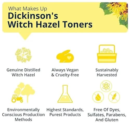 Dickinson's Witch Hazel Hydrating Toner with Rosewater | 16 Fl Oz | Alcohol-Free, Hydrates & Refreshes Skin thumbnail 5