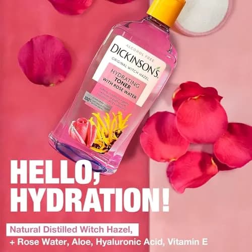 Dickinson's Witch Hazel Hydrating Toner with Rosewater | 16 Fl Oz | Alcohol-Free, Hydrates & Refreshes Skin thumbnail 3