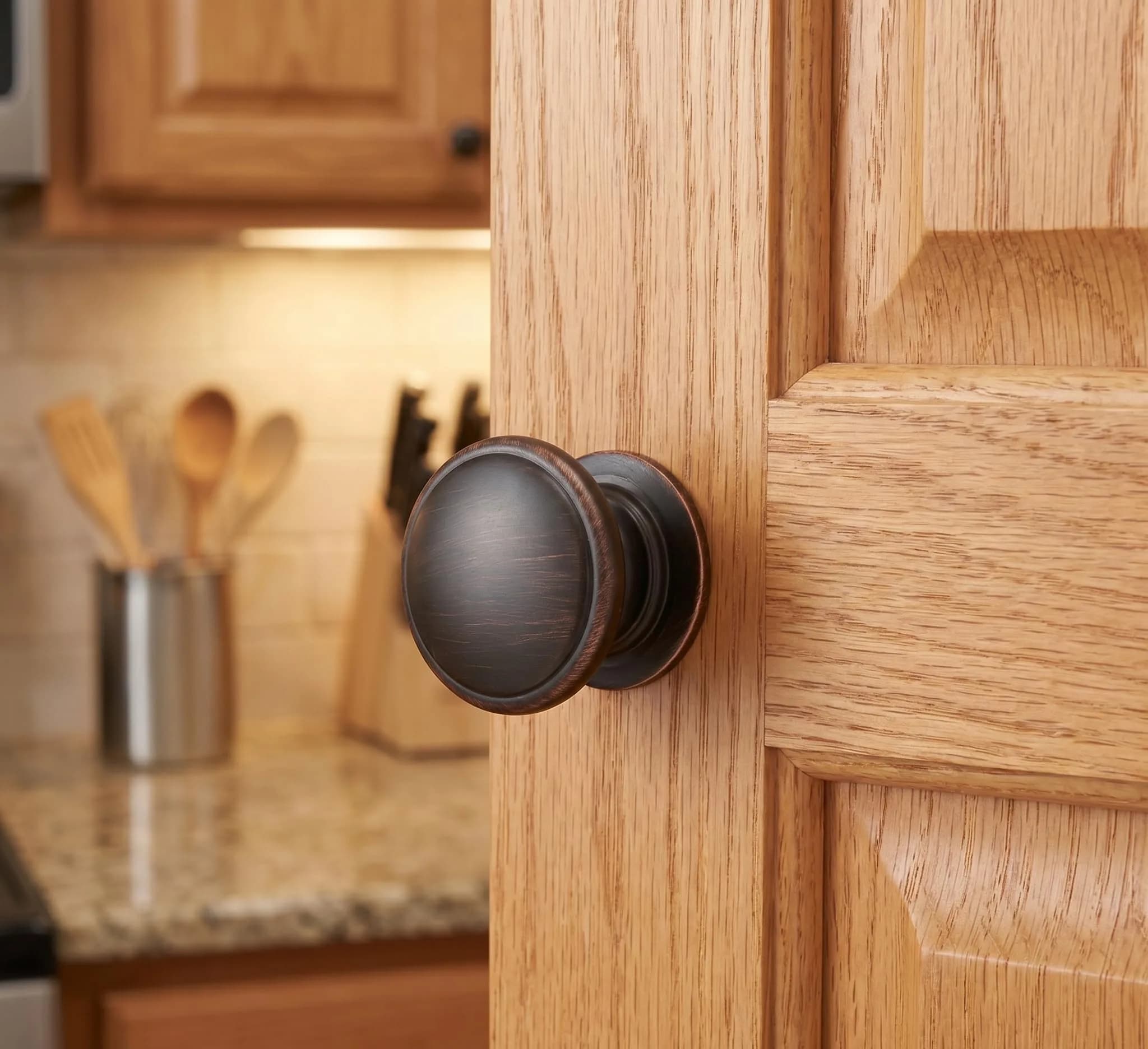 Cosmas 4702ORB Oil Rubbed Bronze Cabinet Knobs 1-1/4 Inch Diameter (3.17cm), 10-Pack | Wide Base Design for Comfortable Grip — Oil Rubbed Bronze