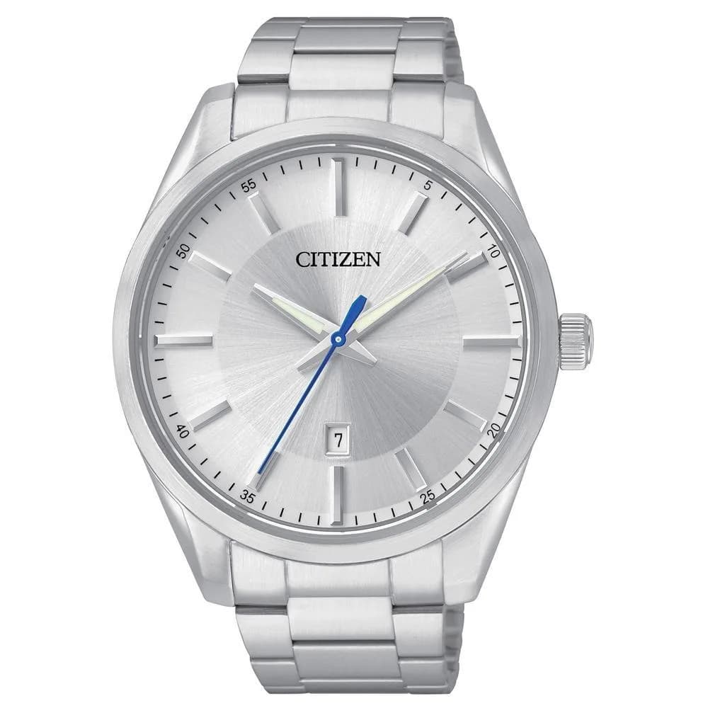 Citizen Quartz Men's Watch BI1030-53A Silver-Tone Stainless Steel 42mm (1.65 in) — Silver-Tone Bracelet & White Dial