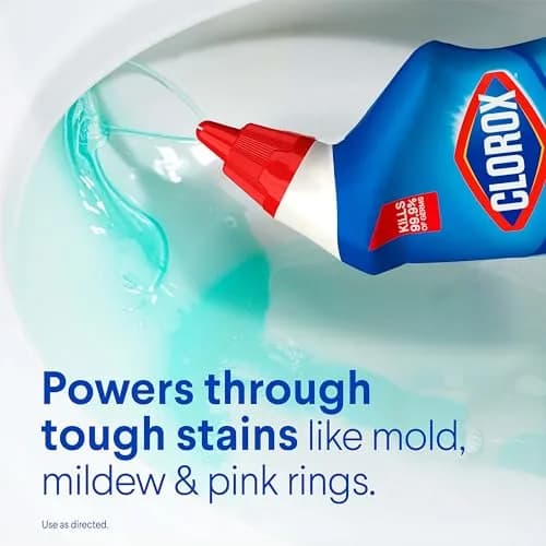 Clorox Toilet Bowl Cleaner with Bleach, Rain Clean Scent, 24 fl oz (710 ml) Bottles, Pack of 2 | Kills 99.9% of Germs & Removes Toilet Rings thumbnail 4