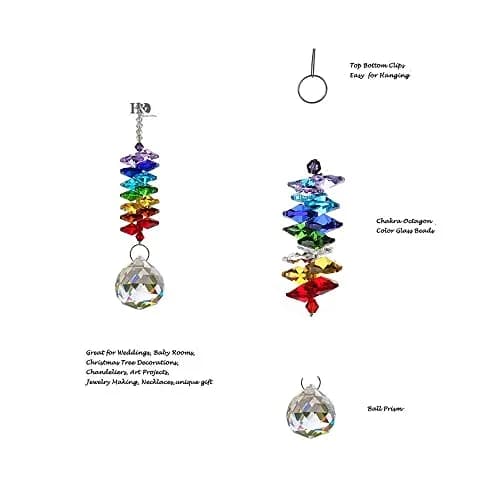 H&D Hyaline & Dora Crystal Suncatcher Ball Prism 24cm (9.5 inch) | Rainbow Maker for Garden & Home Decor thumbnail 8