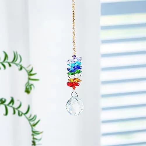 H&D Hyaline & Dora Crystal Suncatcher Ball Prism 24cm (9.5 inch) | Rainbow Maker for Garden & Home Decor thumbnail 2