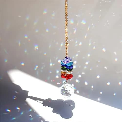 H&D Hyaline & Dora Crystal Suncatcher Ball Prism 24cm (9.5 inch) | Rainbow Maker for Garden & Home Decor thumbnail 4