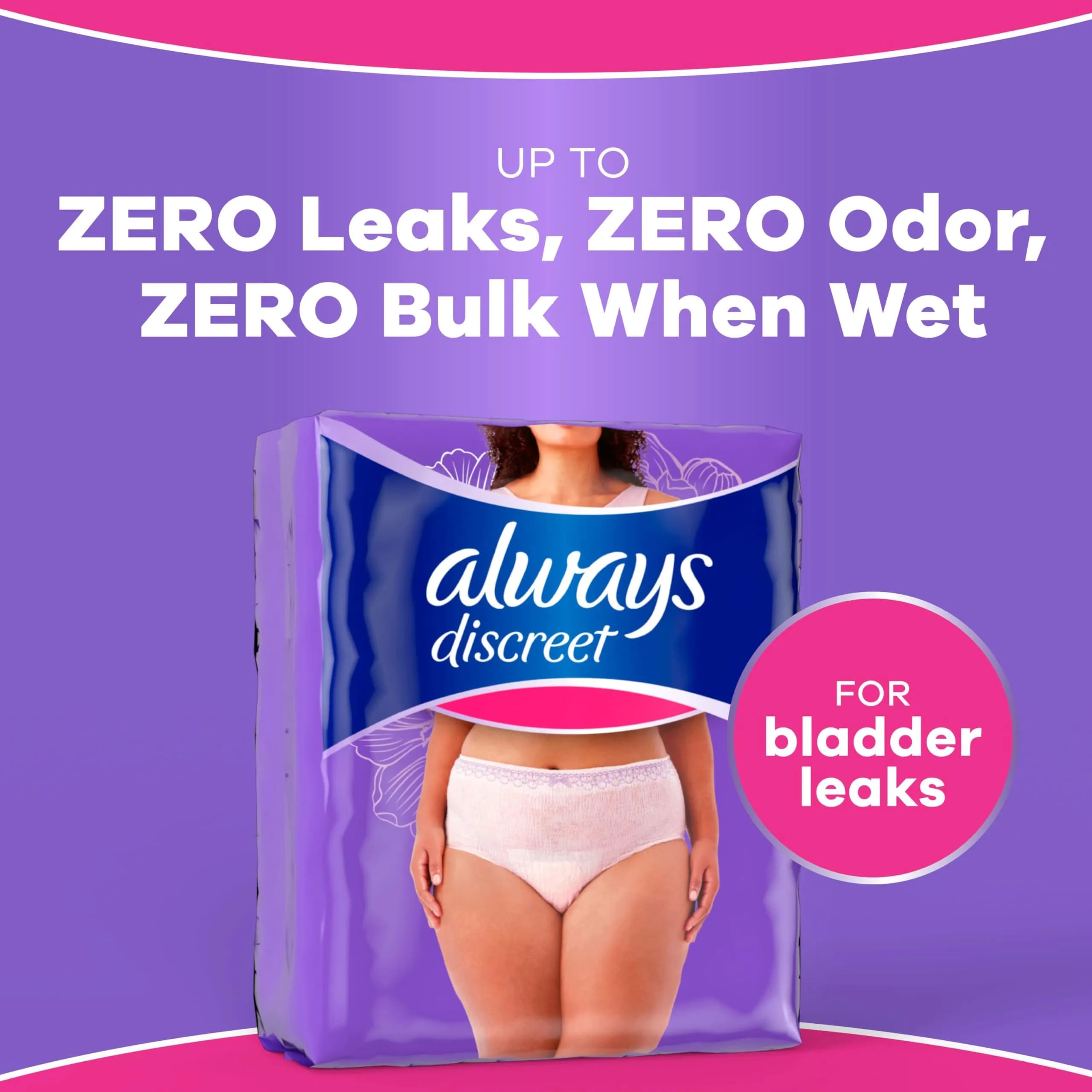 Always Discreet Women's Incontinence Underwear Small/Medium Violet | Max Absorbency 12-Hour Protection - view 3