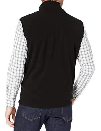 Cutter & Buck Summit Full-Zip Microfleece Vest, Black, Small | Layered Performance Vest thumbnail 2