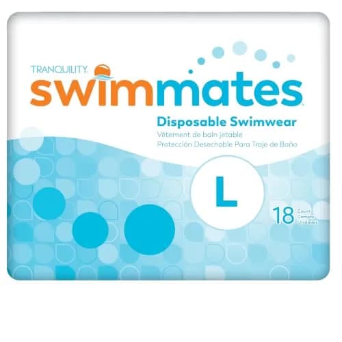 Swimmates Disposable Adult Swim Diapers Large (18 Count) | Bowel Incontinence Protection thumbnail 1