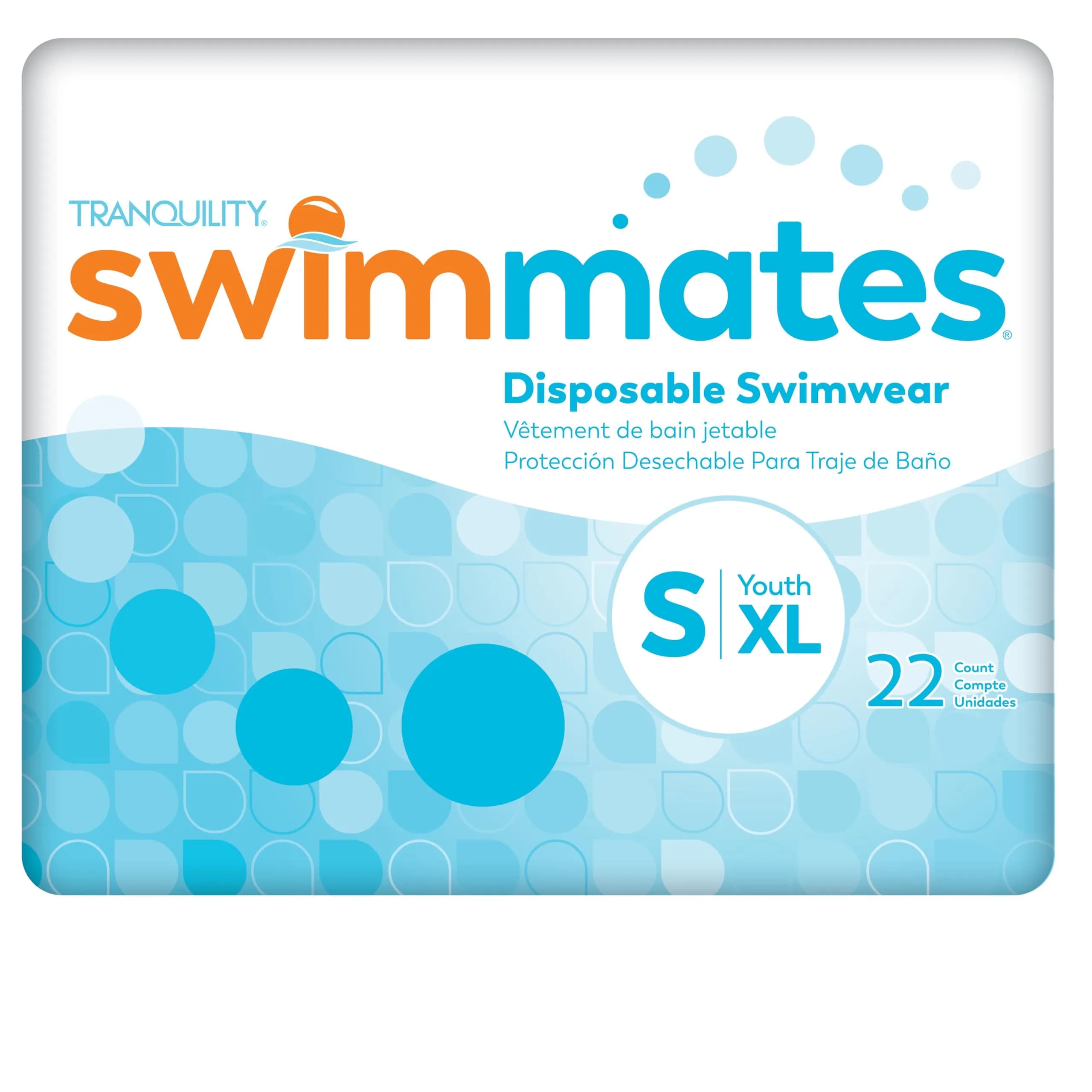 Swimmates Adult Swim Diapers X-Large (14 Count) | Bowel Incontinence Protection Under Swimwear — Small