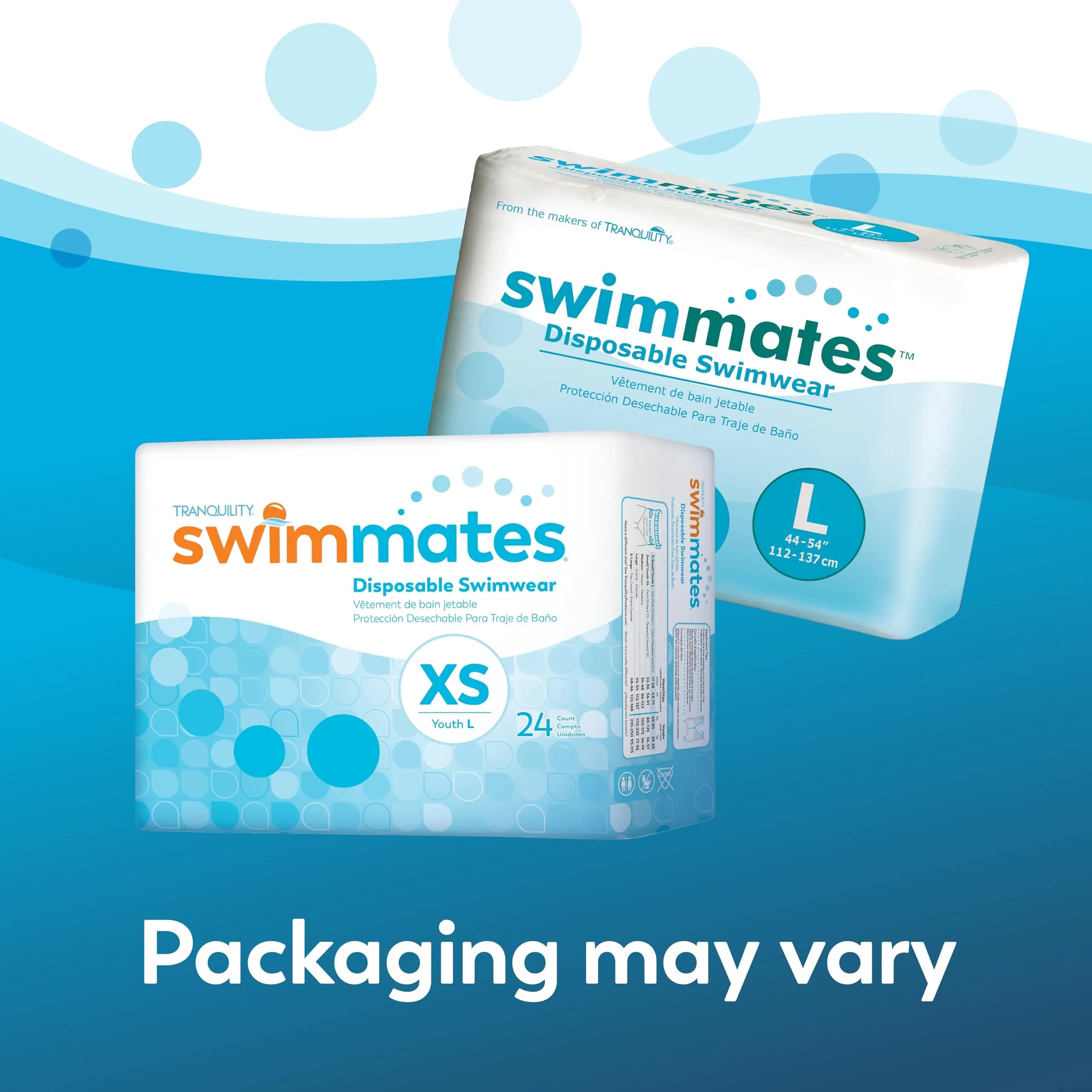 Swimmates Adult Swim Diapers X-Large (14 Count) | Bowel Incontinence Protection Under Swimwear - view 7
