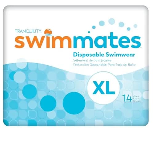 Swimmates Adult Swim Diapers X-Large (14 Count) | Bowel Incontinence Protection Under Swimwear thumbnail 1
