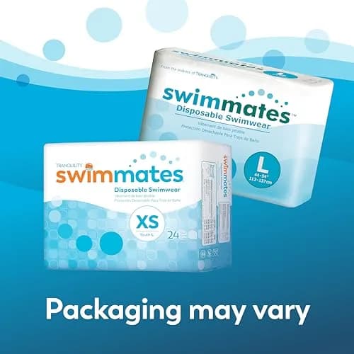 Swimmates Adult Swim Diapers X-Large (14 Count) | Bowel Incontinence Protection Under Swimwear thumbnail 7