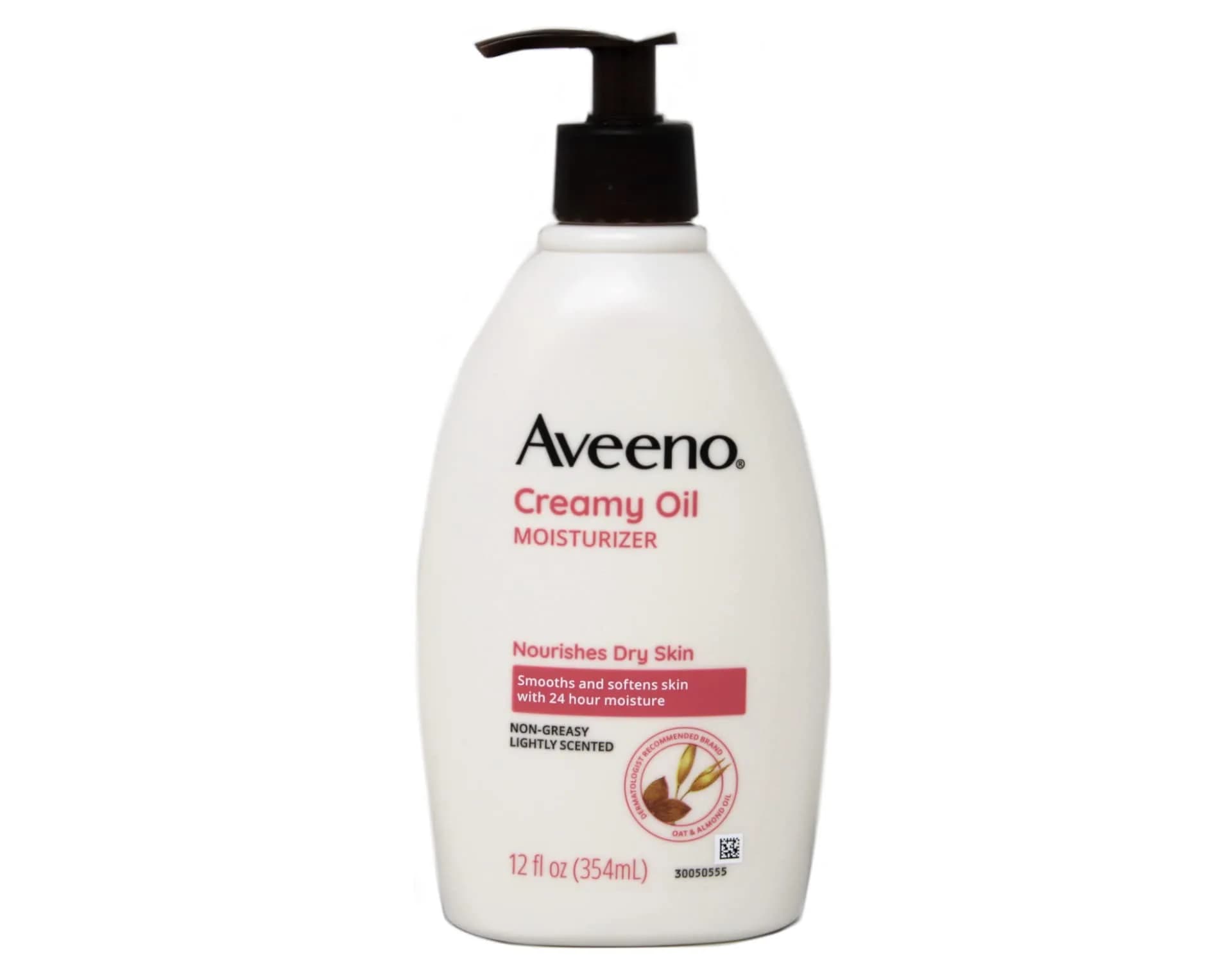 Aveeno Creamy Oil 12oz | Non-Greasy Moisturizing Oil with Oat & Almond — 12 Ounce