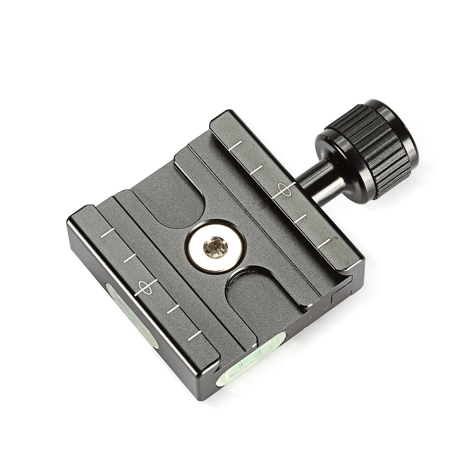 Neewer Aluminium 50mm Quick Release Plate QR Clamp 3/8-inch with 1/4-inch Adapter and Built-in Bubble Level | Durable Camera Support Accessory