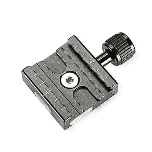 Neewer Aluminium 50mm Quick Release Plate QR Clamp 3/8-inch with 1/4-inch Adapter and Built-in Bubble Level | Durable Camera Support Accessory thumbnail 1