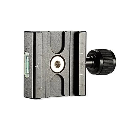 Neewer Aluminium 50mm Quick Release Plate QR Clamp 3/8-inch with 1/4-inch Adapter and Built-in Bubble Level | Durable Camera Support Accessory thumbnail 4