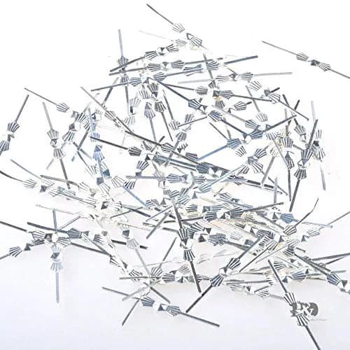 H&D HYALINE & DORA 100 Pcs 30mm Chrome Bow Tie Clips for Chandelier Lamp Crystals | Secure Large Crystal Hanging thumbnail 5