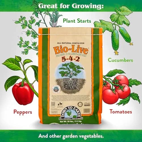 Down To Earth All Natural Fertilizers Organic Bio-Live 25 lb | Organic Bio-Fertilizer with Beneficial Microbes thumbnail 3