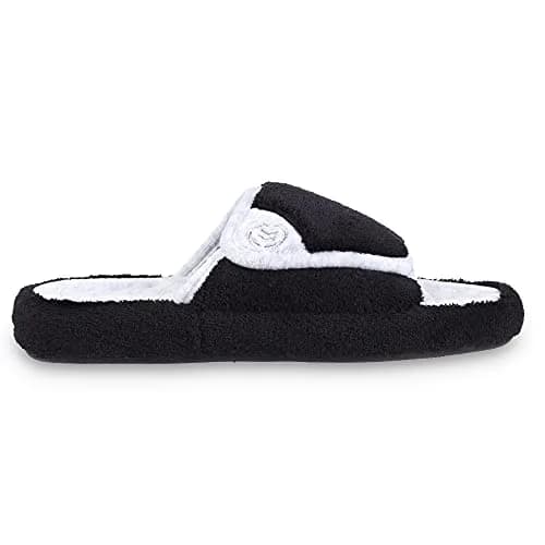 isotoner Women's Indoor/Outdoor Slip-on Terry Spa Slide Slippers 6.5-7 | Memory Foam Comfort & Adjustable Fit thumbnail 5