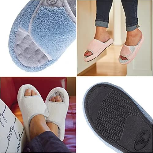 isotoner Women's Indoor/Outdoor Slip-on Terry Spa Slide Slippers 6.5-7 | Memory Foam Comfort & Adjustable Fit thumbnail 2