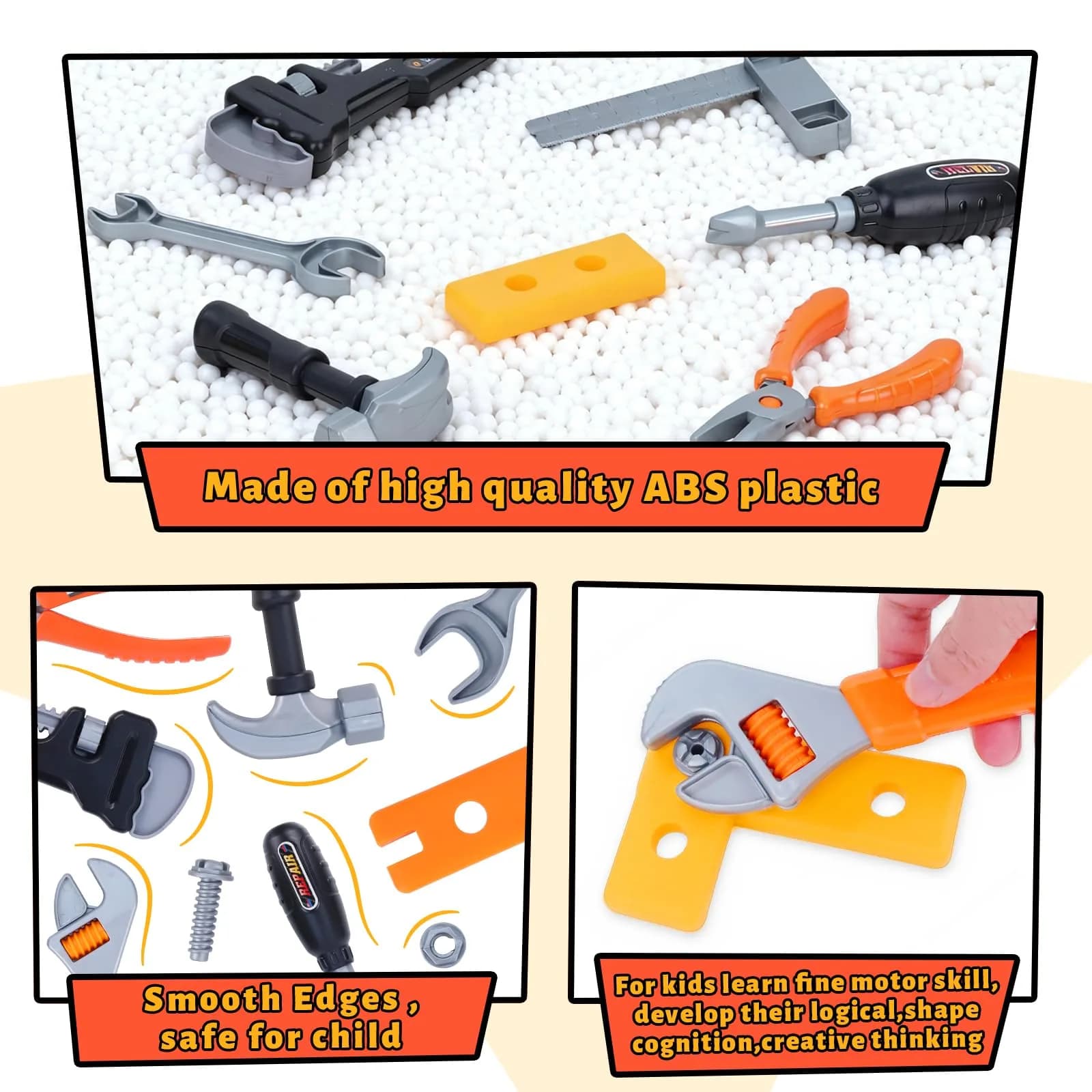Magic4U Kids Tool Set with Tool Bag, 26 Pieces | Pretend Play Toy for Ages 3-8 - view 6