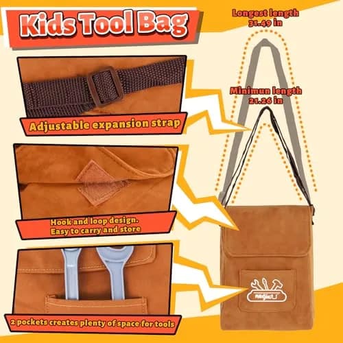Magic4U Kids Tool Set with Tool Bag, 26 Pieces | Pretend Play Toy for Ages 3-8 thumbnail 7